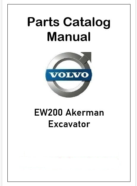 Volvo EW200 Akerman Excavator Pdf Parts Catalog Manual
