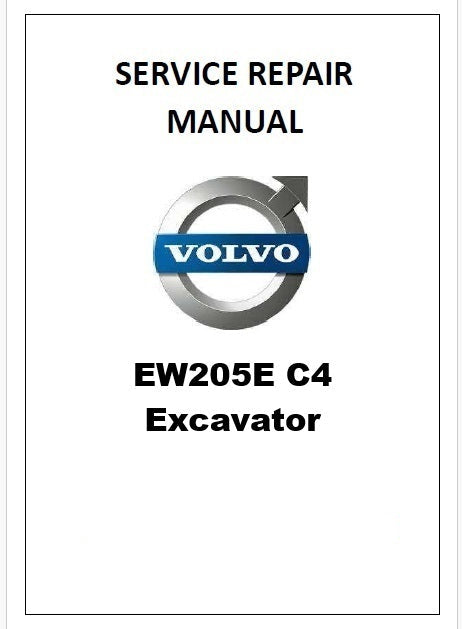 Volvo EW205E C4 Excavator Pdf Repair Service Manual