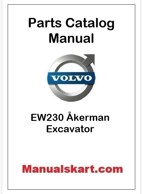 Volvo EW230 Åkerman Excavator Pdf Parts Catalog Manual