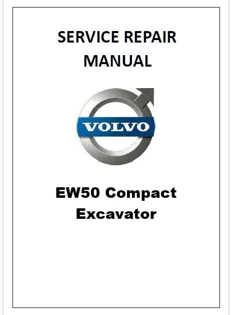 Volvo EW50 Compact Excavator Pdf Repair Service Manual