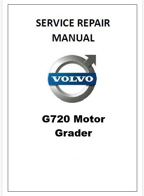 Volvo G720 Motor Grader Pdf Repair Service Manual