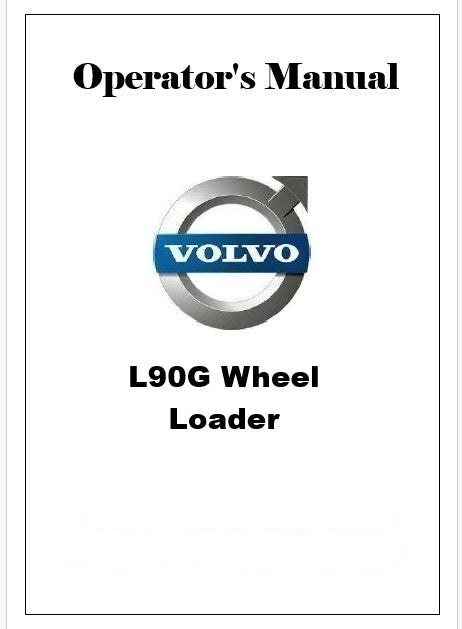 Volvo L90G Wheel Loader Pdf Operator's Manual