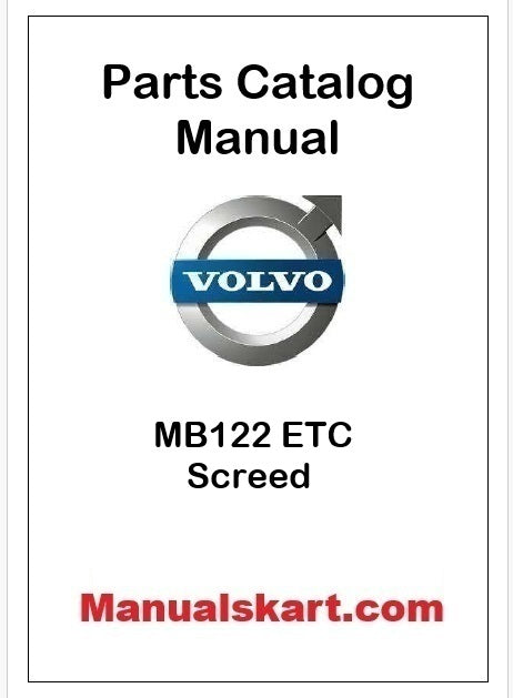 Volvo MB122 ETC Screed Pdf Parts Catalog Manual