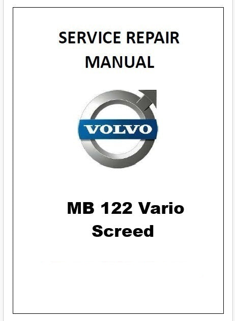 Volvo MB 122 Vario Screed Pdf Repair Service Manual