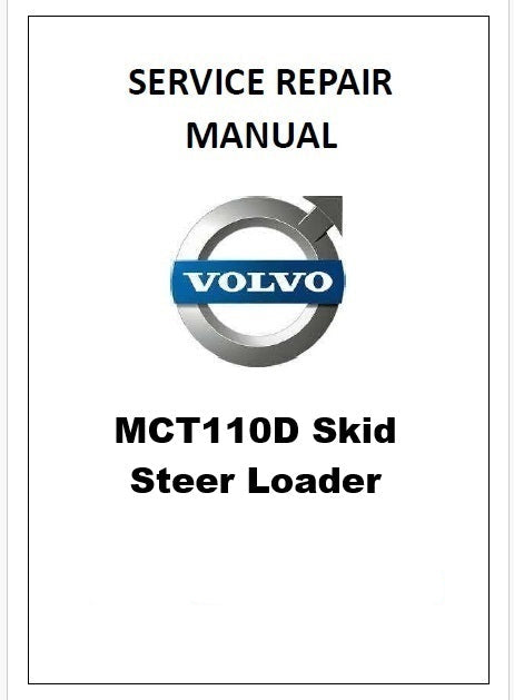 Volvo MCT110D Skid Steer Loader Pdf Repair Service Manual