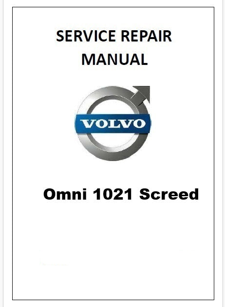 Volvo Omni 1021 Screed Pdf Repair Service Manual