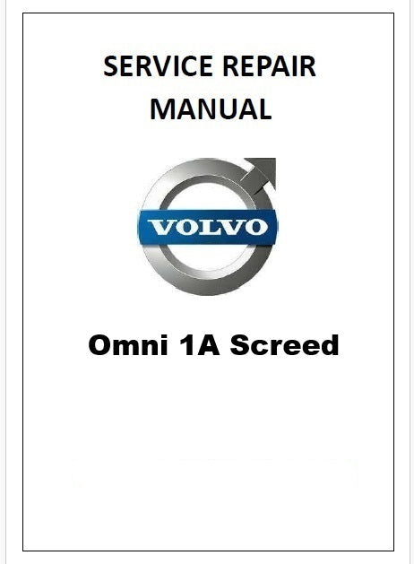 Volvo Omni 1A Screed Pdf Repair Service Manual