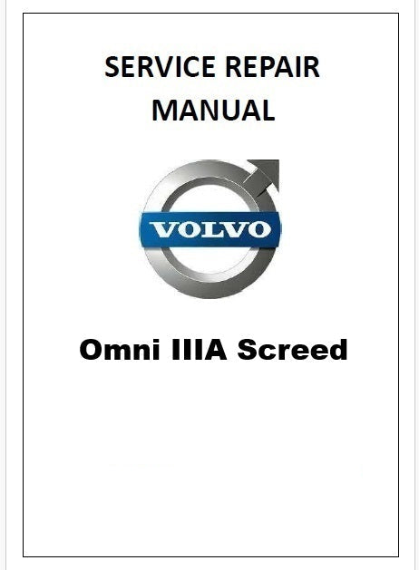 Volvo Omni IIIA Screed Pdf Repair Service Manual