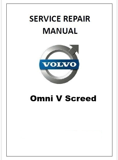 Volvo Omni V Screed Pdf Repair Service Manual