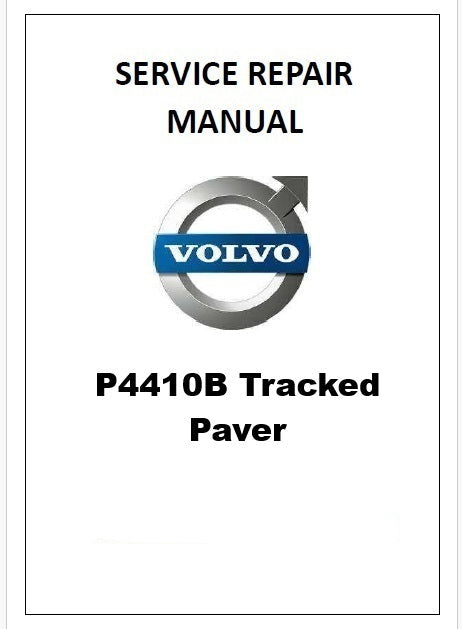 Volvo P4410B Tracked Paver Pdf Repair Service Manual