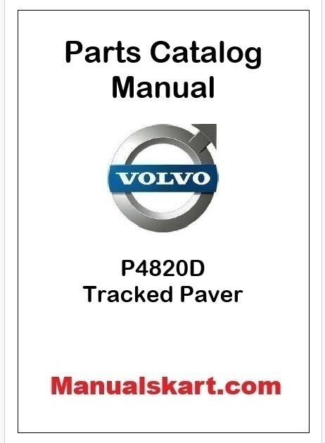 Volvo P4820D Tracked Paver Pdf Parts Catalog Manual PID:12783828