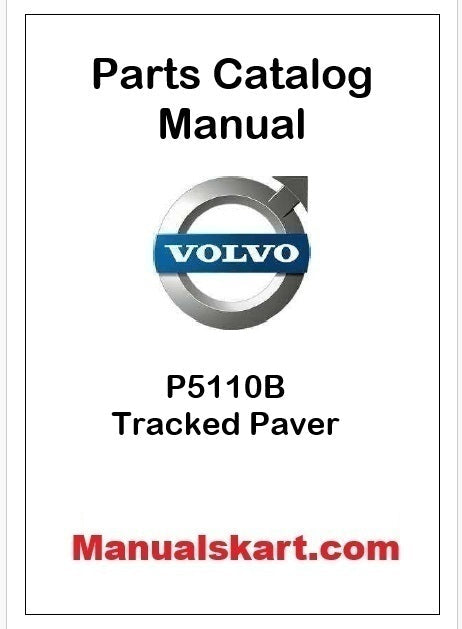 Volvo P5110B Tracked Paver Pdf Parts Catalog Manual