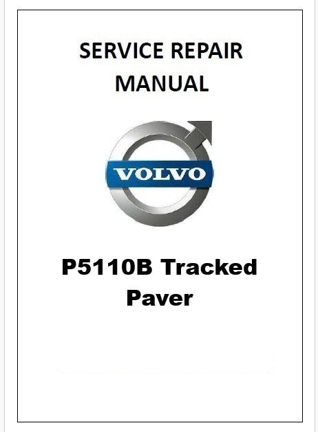 Volvo P5110B Tracked Paver Pdf Repair Service Manual