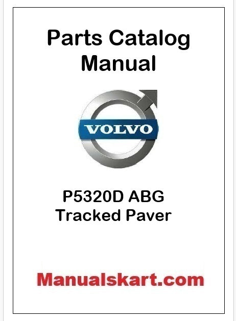 Volvo P5320D ABG Tracked Paver Pdf Parts Catalog Manual PID:53456611