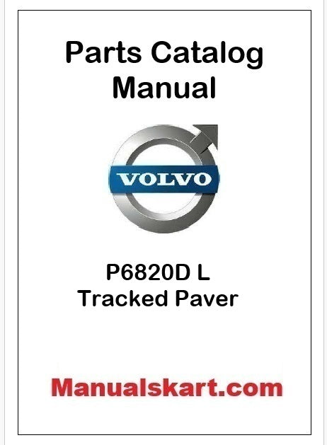 Volvo P6820D L Tracked Paver Pdf Parts Catalog Manual PID:12848001