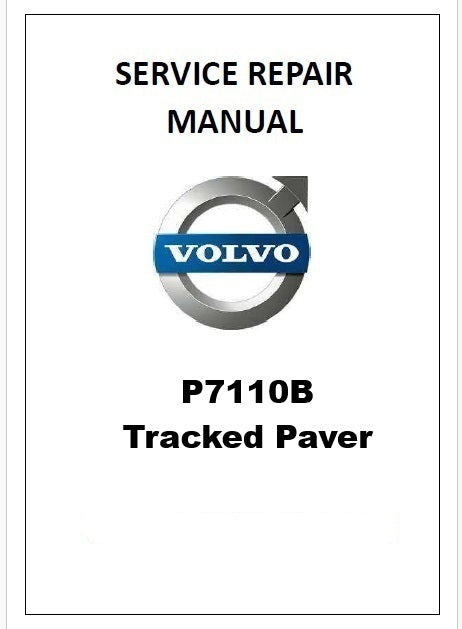 Volvo P7110B Tracked Paver Pdf Repair Service Manual