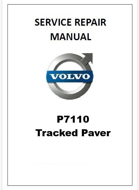 Volvo P7110 Tracked Paver Pdf Repair Service Manual
