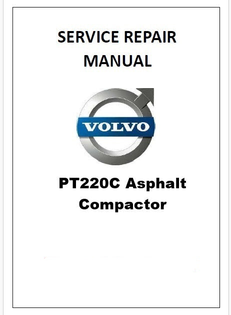 Volvo PT220C Asphalt Compactor Pdf Repair Service Manual