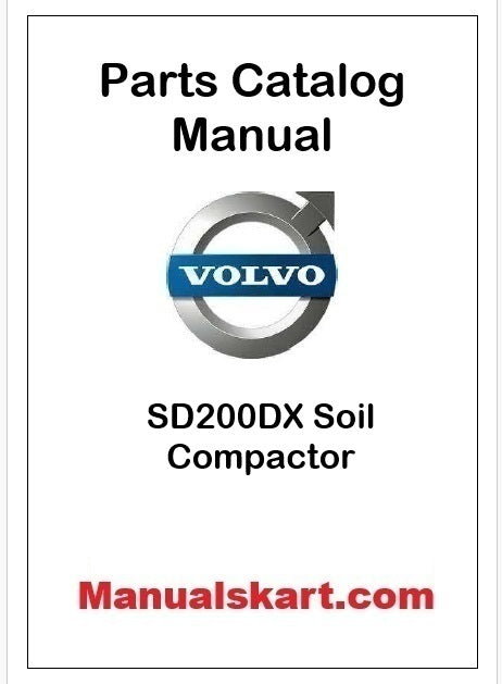 Volvo SD200DX Soil Compactor Pdf Parts Catalog Manual