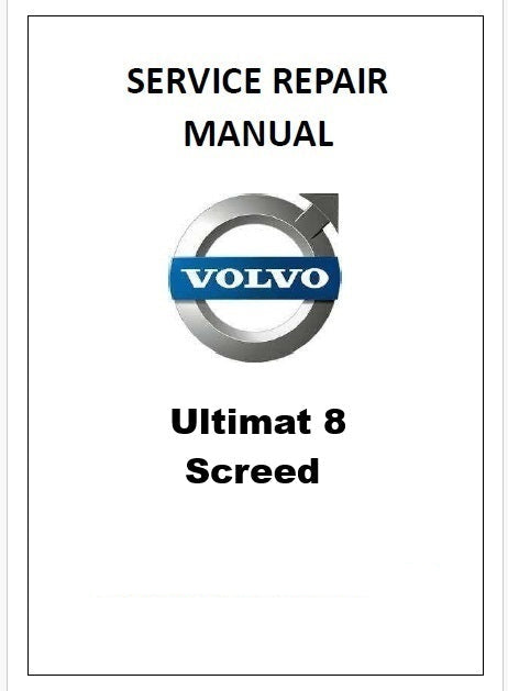 Volvo Ultimat 8 Screed Pdf Repair Service Manual