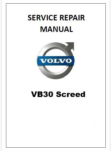 Volvo VB30 Screed Pdf Repair Service Manual