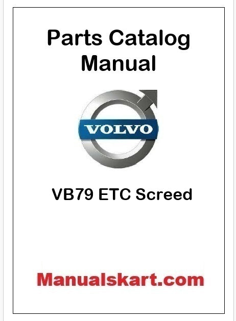 Volvo VB79 ETC Screed Pdf Parts Catalog Manual