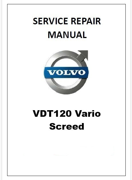 Volvo VDT120 Vario Screed Pdf Repair Service Manual