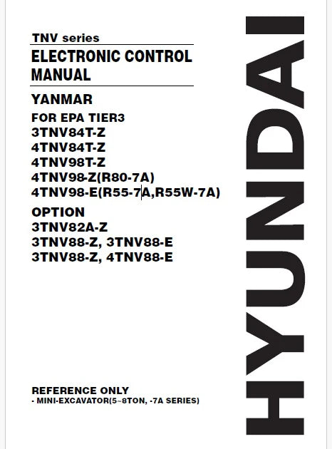 Yanmar TNV Series Engine Electronic Control Pdf Service Manual