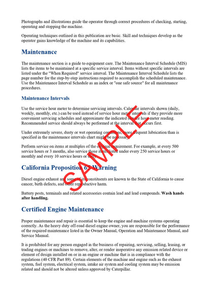 Caterpillar 160 AWD Motor Grader Operation & Maintenance PDF Manual ENM00001-UP 