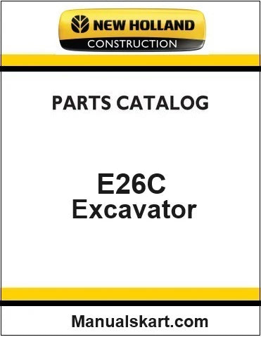 New Holland E26C Mini Crawler Excavator Pdf Parts Catalog Manual Download