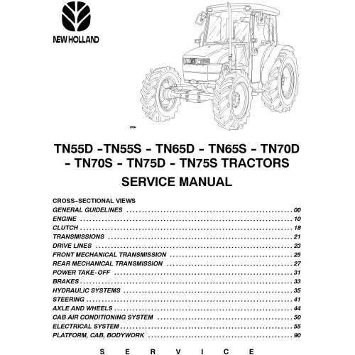 New Holland G170, G190, G210, G240 HD Tractor Pdf Repair Service Manual (P. Nb. 6035430100)